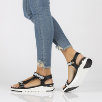 Skórzane sandały Filippo DS2169/22 BK czarne