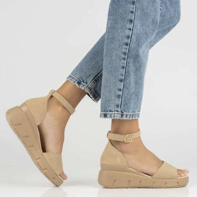 Leather sandals Filippo DS4455/24 BE beige