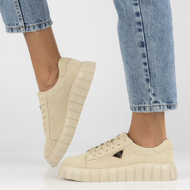 Leather sneakers Filippo DP4138/23 BE beige