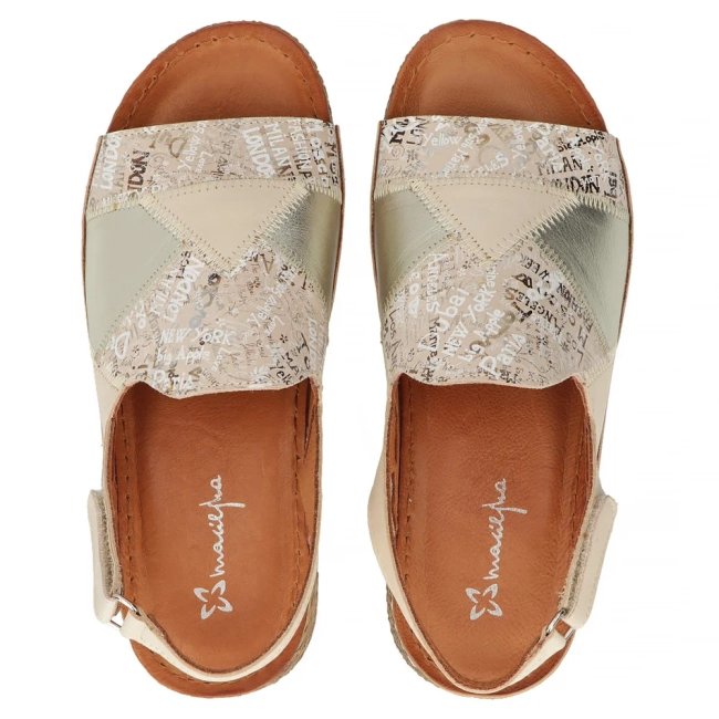 Leather sandals Maciejka L7067-04/00-1 beige