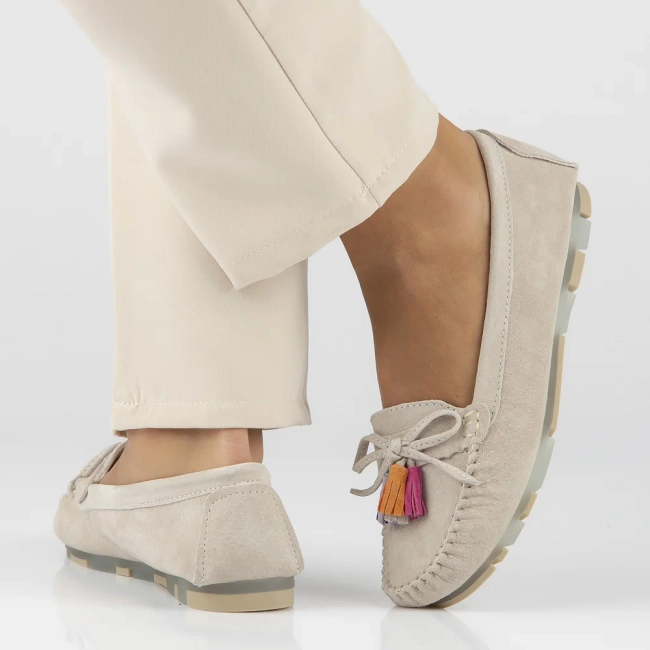 Leather loafers Filippo DP6136/24 BE beige