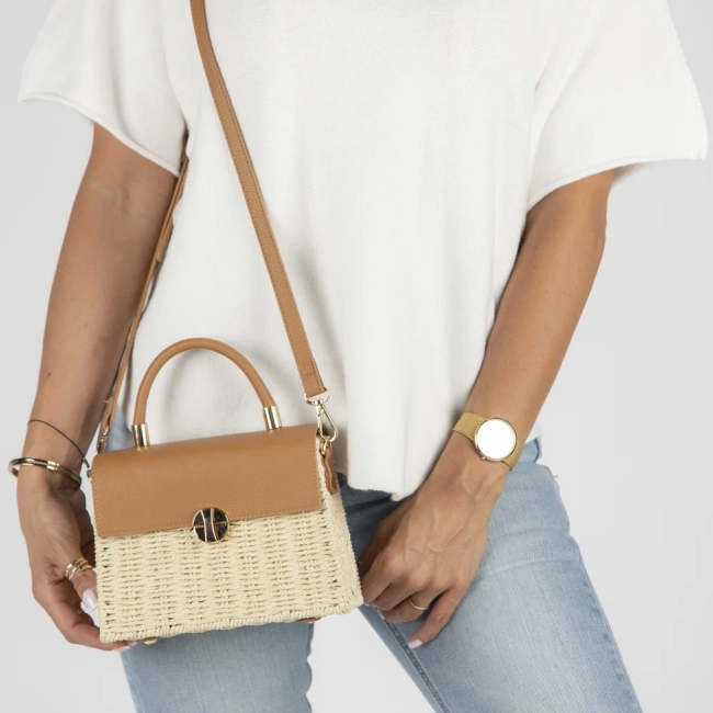 Beige briefcase bag Grace