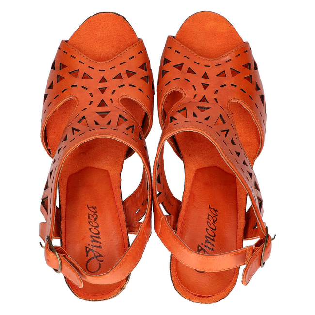 Sandały Damskie Vinceza R14-D-S-256-OR Orange Brown