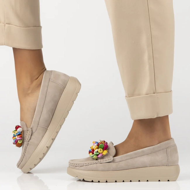 Leather loafers Filippo DP6828/25 BE beige