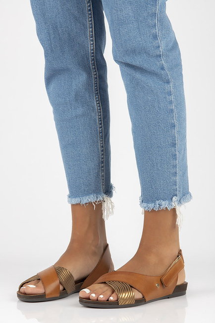 Leather sandals Filippo 40141 brown-copper