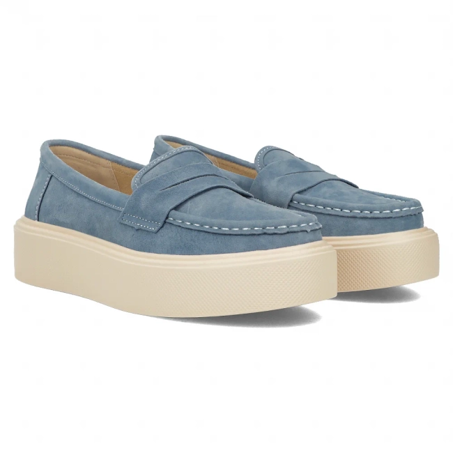 Leather shoes Filippo DP6152/24 BL blue