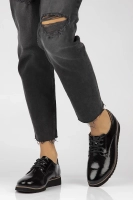 Skórzane półbuty Filippo DP4796/23 BK czarne