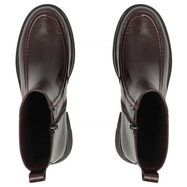 Leather ankle boots Filippo DBT8119/26 BG burgundy