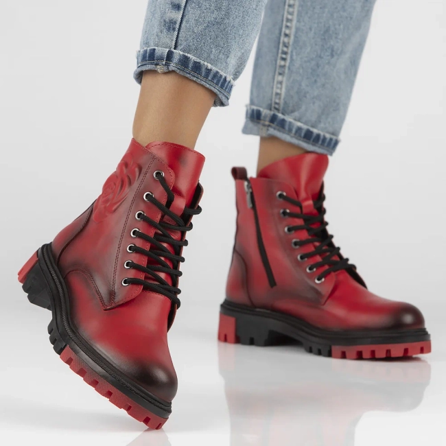 Ankle Boots leather Artiker 53C0796 red