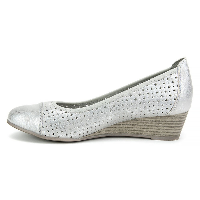 Półbuty Jana Soft Line 8-22365-20 191 White Silver