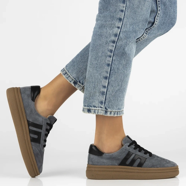 Leather sneakers Filippo DP7114/25 BL blue