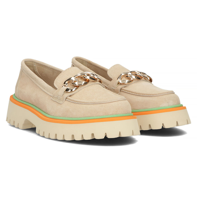 Leather shoes Filippo DP4589/23 BE beige