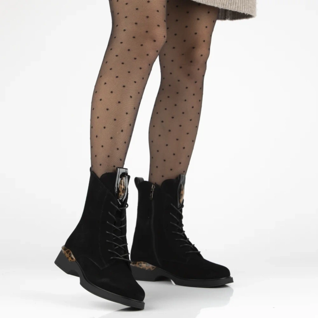 Leather ankle boots Filippo DBT7221/25 BK black