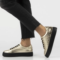 Leather sneakers Filippo DP6850/25 GO gold