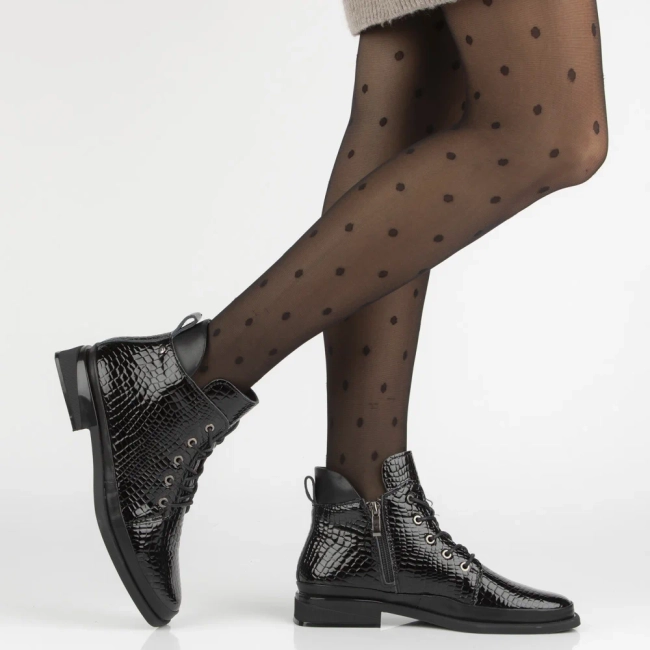 Leather ankle boots Filippo DBT7140/25 BK black