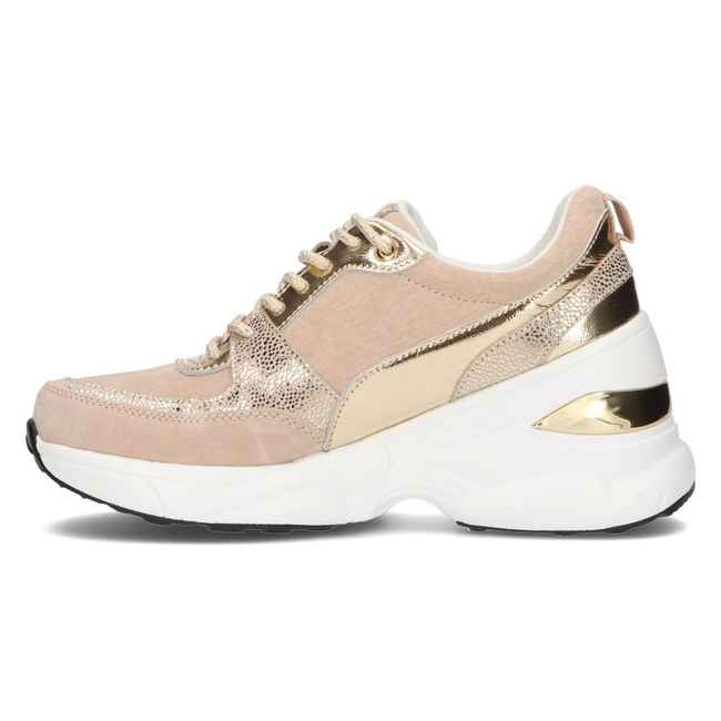 Skórzane Sneakersy Filippo DP2056/21 BE GO beżowe