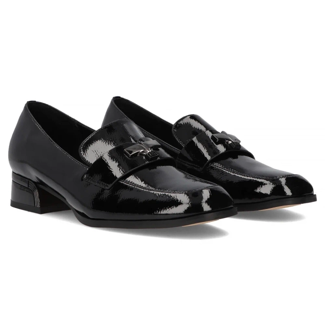 Skórzane lordsy Filippo DP6956/25 BK czarne