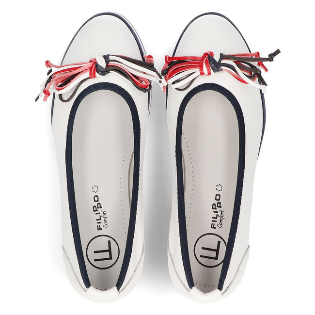 Leather ballerinas Filippo DP2159/21 WH white