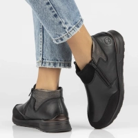 Skórzane sneakersy Rieker N1452-00 czarne