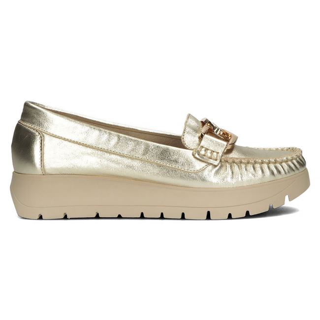 Skórzane mokasyny Filippo 10141 złote