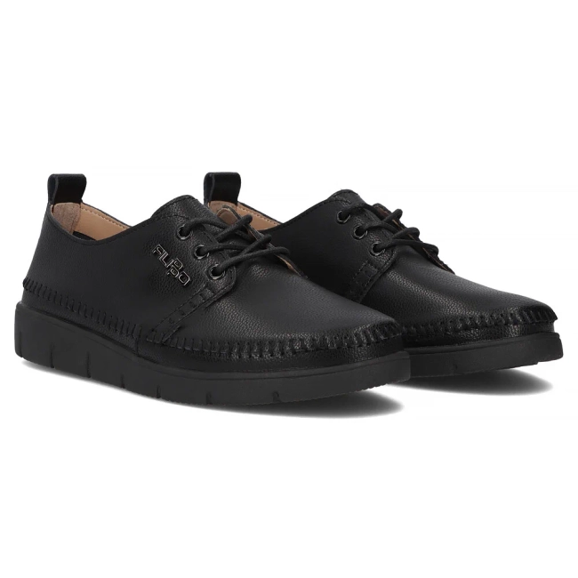 Leather shoes Filippo DP6747/25 BK black