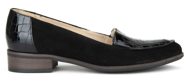 Półbuty Filippo 3606 Czarny Zamsz + B26