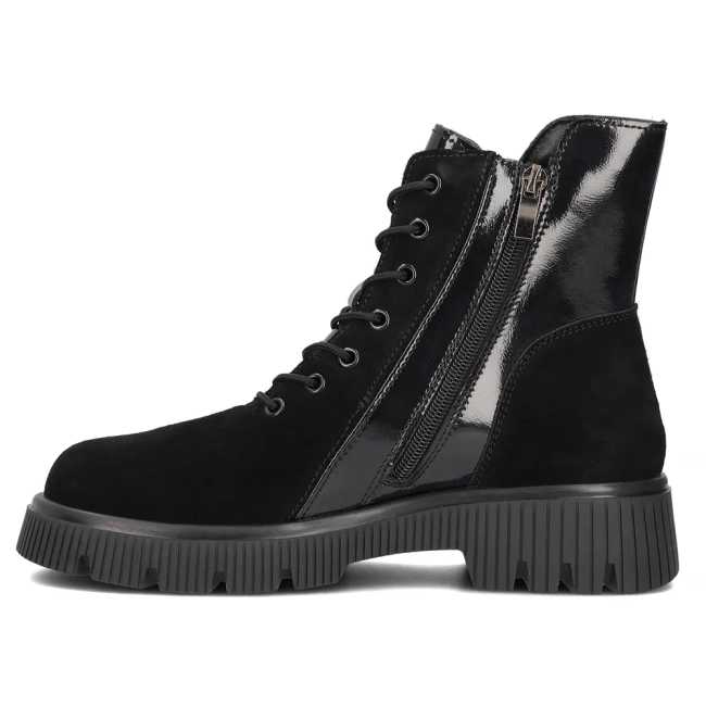 Leather ankle boots DBT6385/24 BK black