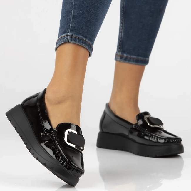 Leather loafers Filippo DP7056/25 BK L black