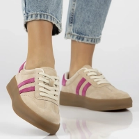 Leather sneakers Filippo DP6764/25 BE FH beige