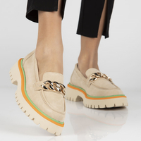 Leather shoes Filippo DP4589/23 BE beige