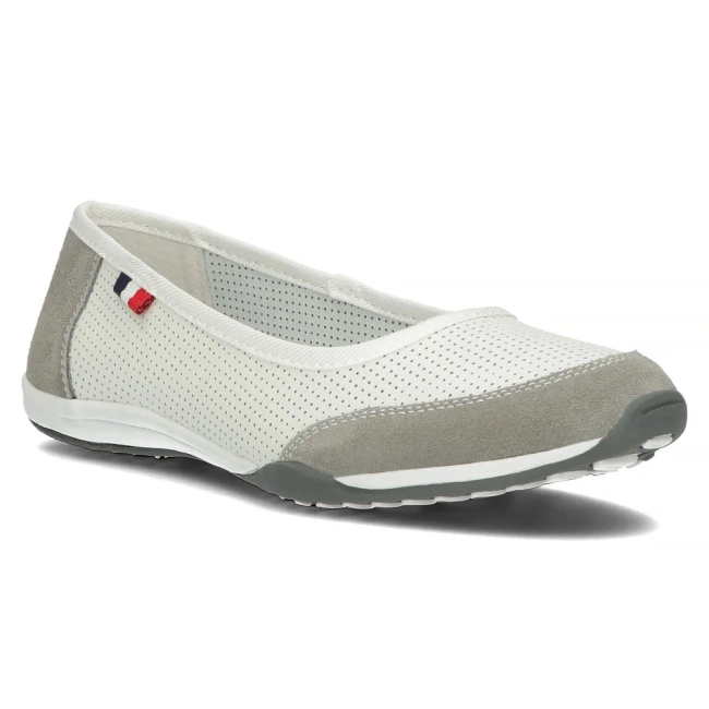 Leather ballerinas Filippo DP142/25 WH GR white-gray