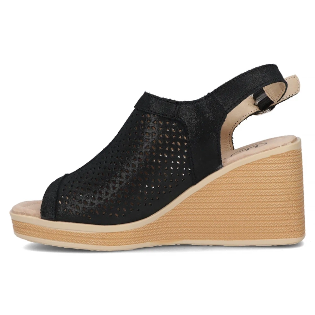 Leather sandals Filippo DS6053/24 BK black