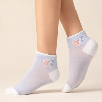 Women's Socks 2508-1 flower blue