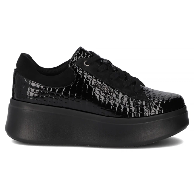 Skórzane sneakersy Filippo DP7412/25 BK CR czarne