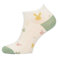 Women's Socks L604-10 white+color rabbits