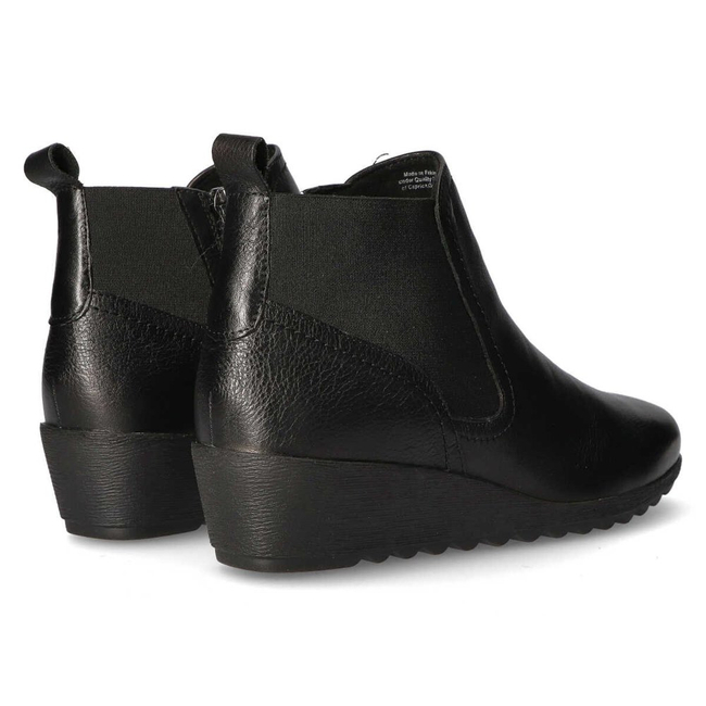 Leather ankle boots Caprice 9-25459-25 022 Black Nappa