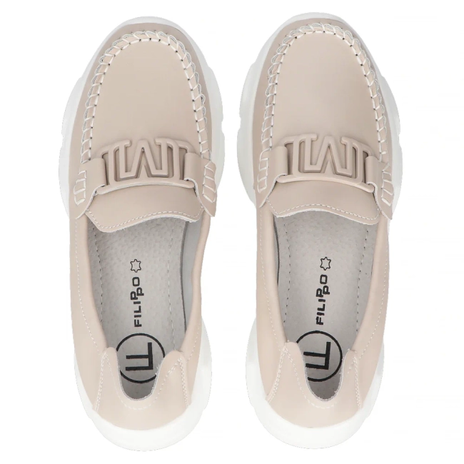 Leather shoes Filippo DP6763/25 BE beige