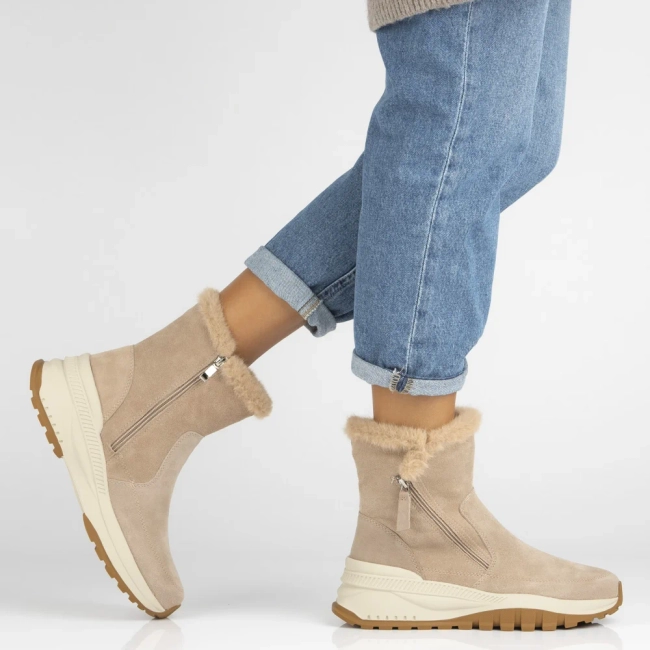 Leather ankle boots Filippo DBT7157/25 BE beige