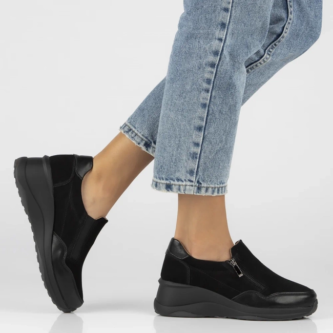 Leather shoes Filippo DP6473/25 BK black