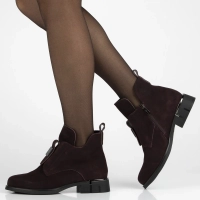 Leather ankle boots Filippo DBT7244/25 BG burgundy