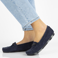 Leather loafers Filippo DP1202/21 NV navy blue