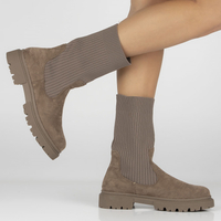 Botki na platformie Filippo DBT4228/22 TP taupe