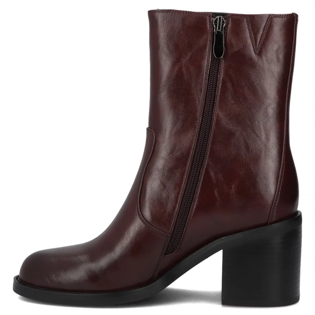 Leather ankle boots Filippo DBT7355/25 BG burgundy
