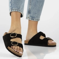 Leather flip-flops Filippo DK7061/25 BK black