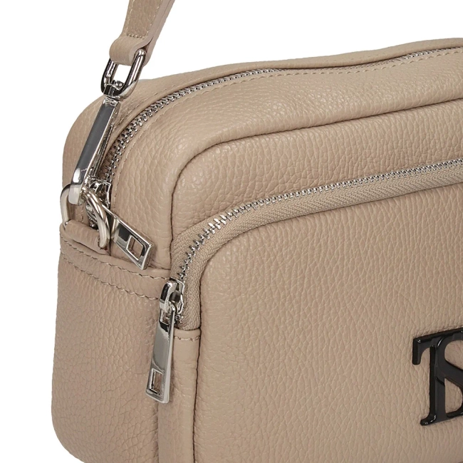 Leather handbag Toscanio F152 beige