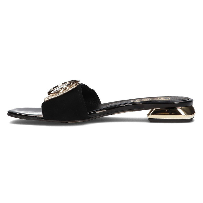 Leather flip-flops Filippo 118 black suede