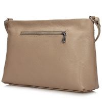 Beige leather handbag Toscanio G49