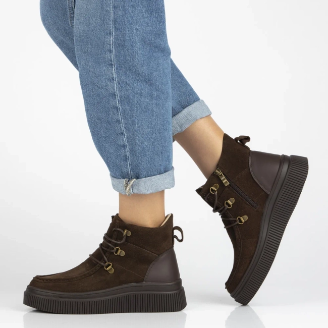 Leather ankle boots Filippo DBT7299/25 BR brown