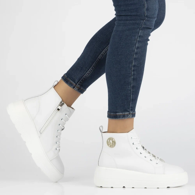 Leather ankle boots DBT6374/24 WH white