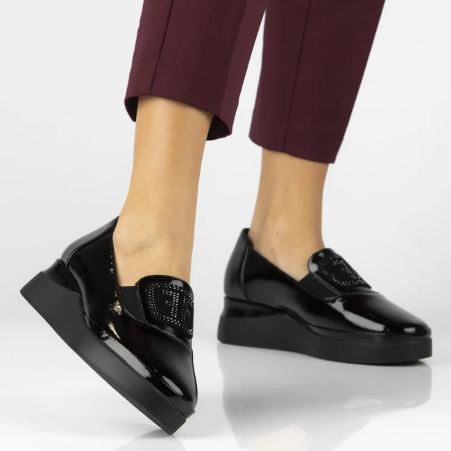 Leather shoes Filippo DP7396/25 BK L black